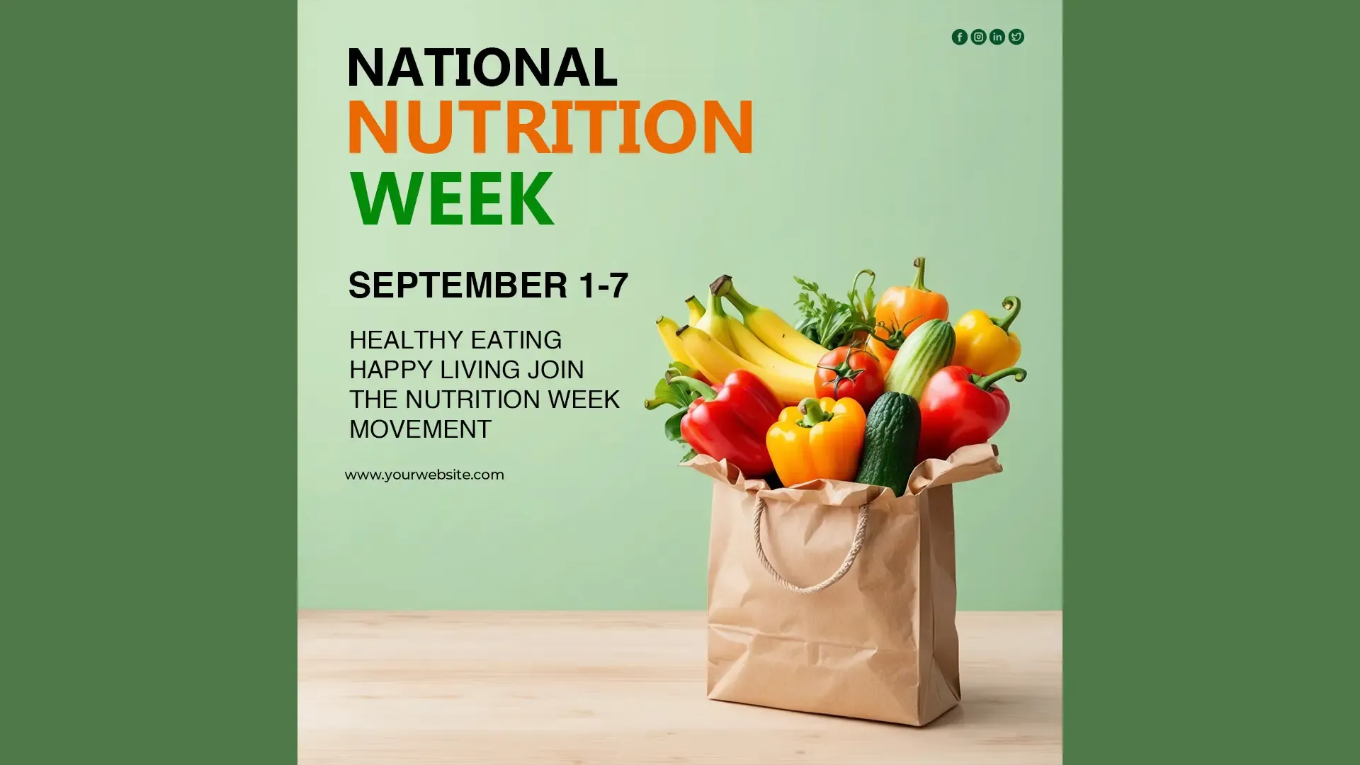 Fresh Produce Instagram Post for National Nutrition Week